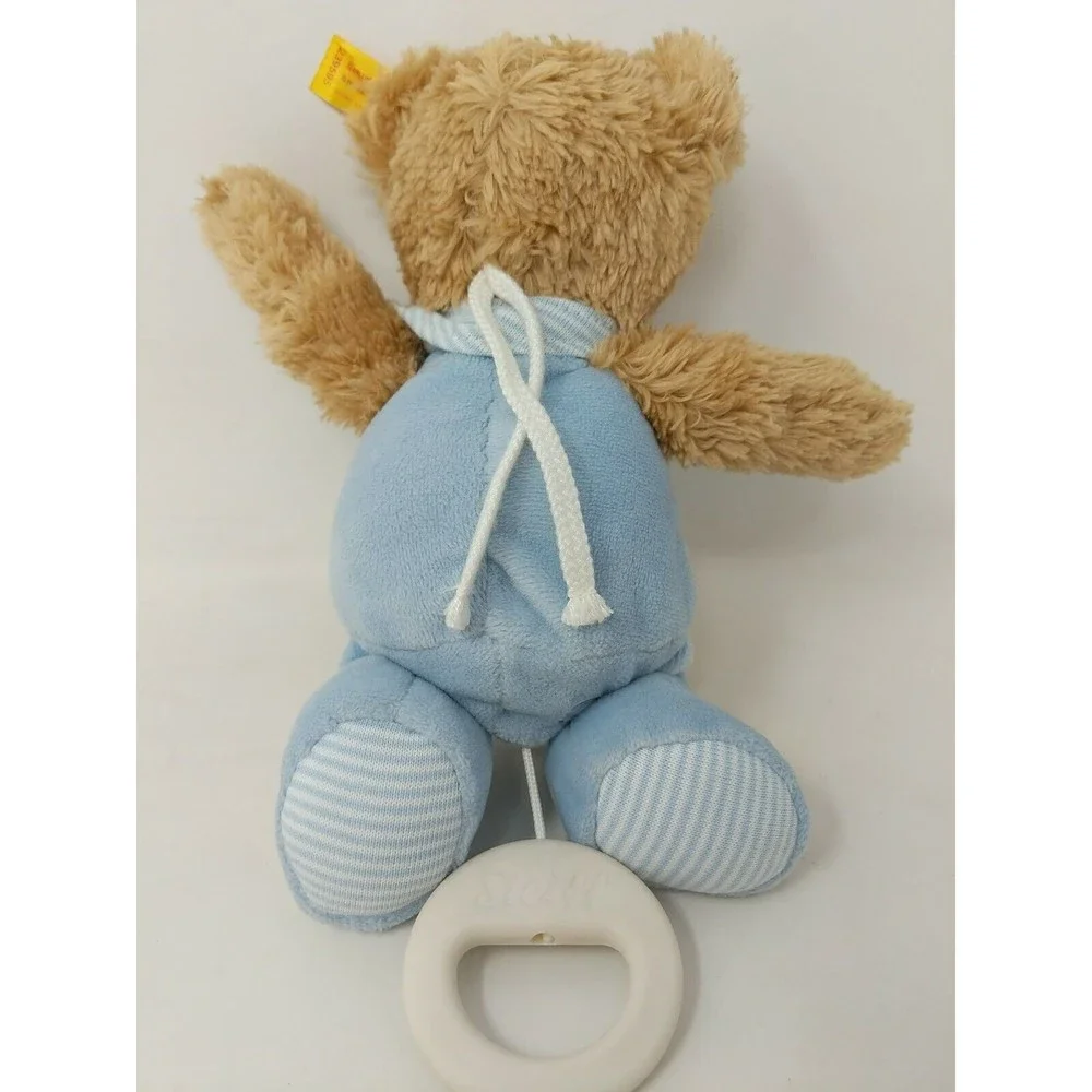 Steiff Musical Baby Teddy Bear‎ Plush Pull String Lovely Toy Lullaby Boy VTG